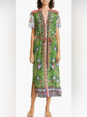 NWT $695 SALONI Vicki Print Silk Midi Dress
Size UK 10/US 6/EUR 38 100% SILK
